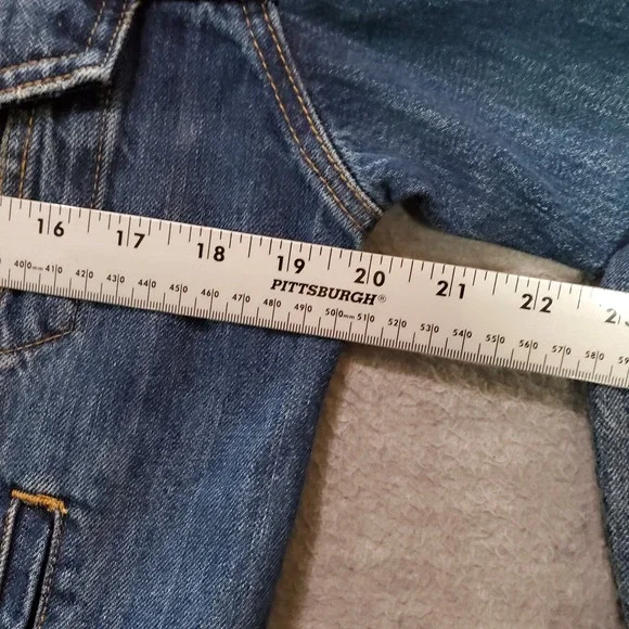 Levi's Women Jacket Small Blue Denim Trucker Babe Long Sleeve Collar - Picture 4 of 9